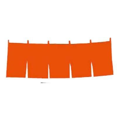 1間用 綿つむぎ 無地 のれん 赤茶