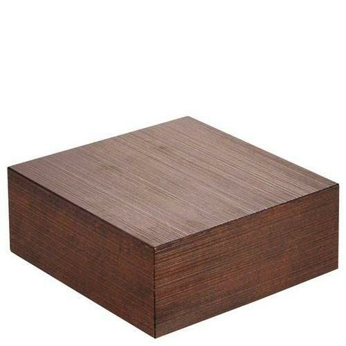木製 千筋キューブ 茶 200×200×80mm