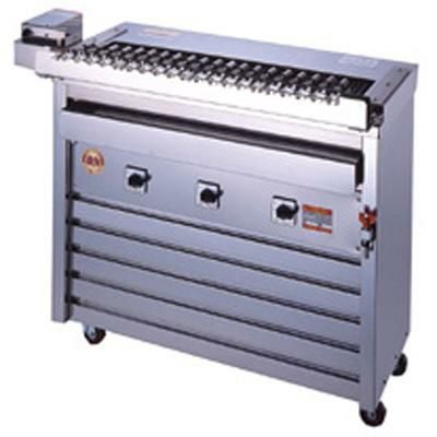ヒゴグリラー クルクル回転串焼機三相200V 3K-012X 幅1080×奥行570×高さ950 (mm)
